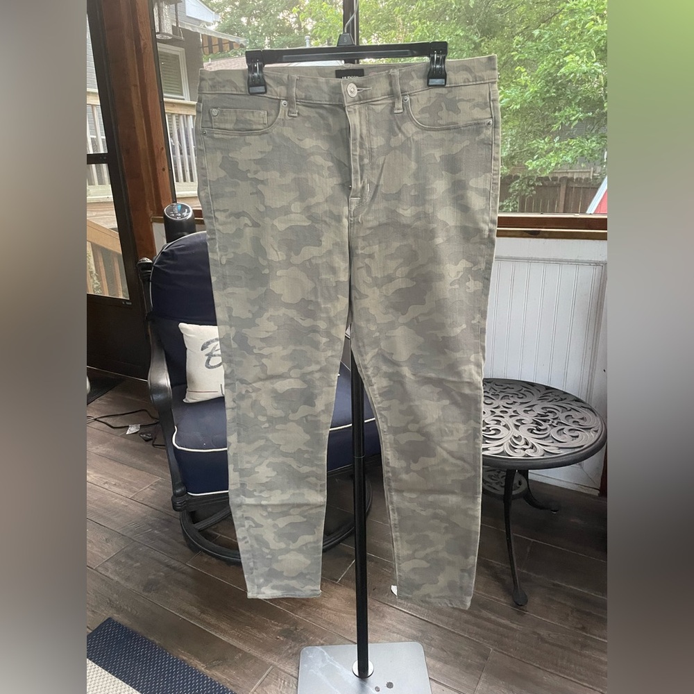 Hudson Jeans Khaki and Gray Camouflage Slim Fit